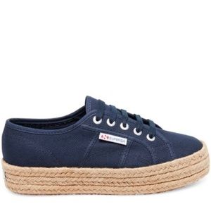 SUPERGA 2790 Rope Platform Espadrilles Lace-up Canvas Sneaker Women’s 39.5 NWOT